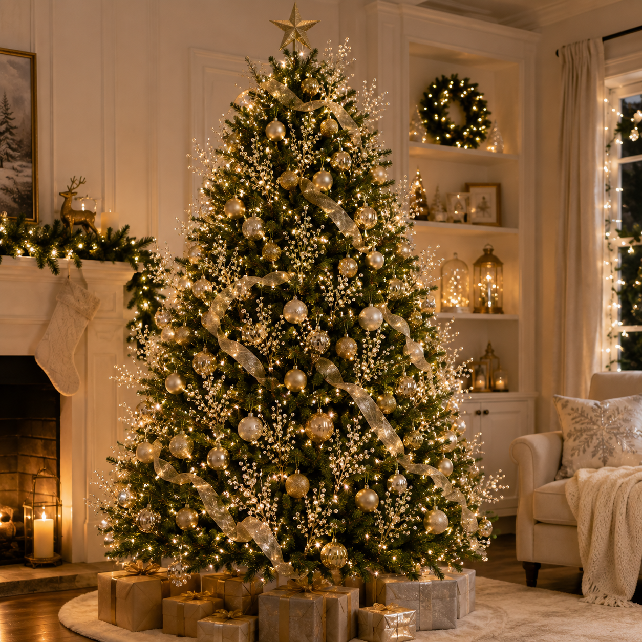 🎄 Clear Crystal Branch Sprays – Sparkling Christmas Tree Decorations