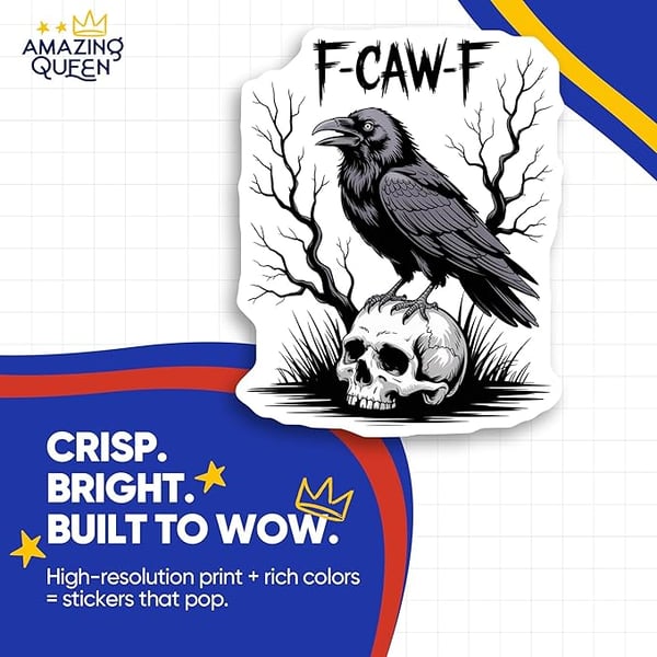 🔥LAST DAY BUY 2 GET 1 FREE🤣🐦‍⬛F-CAW-F Stickers