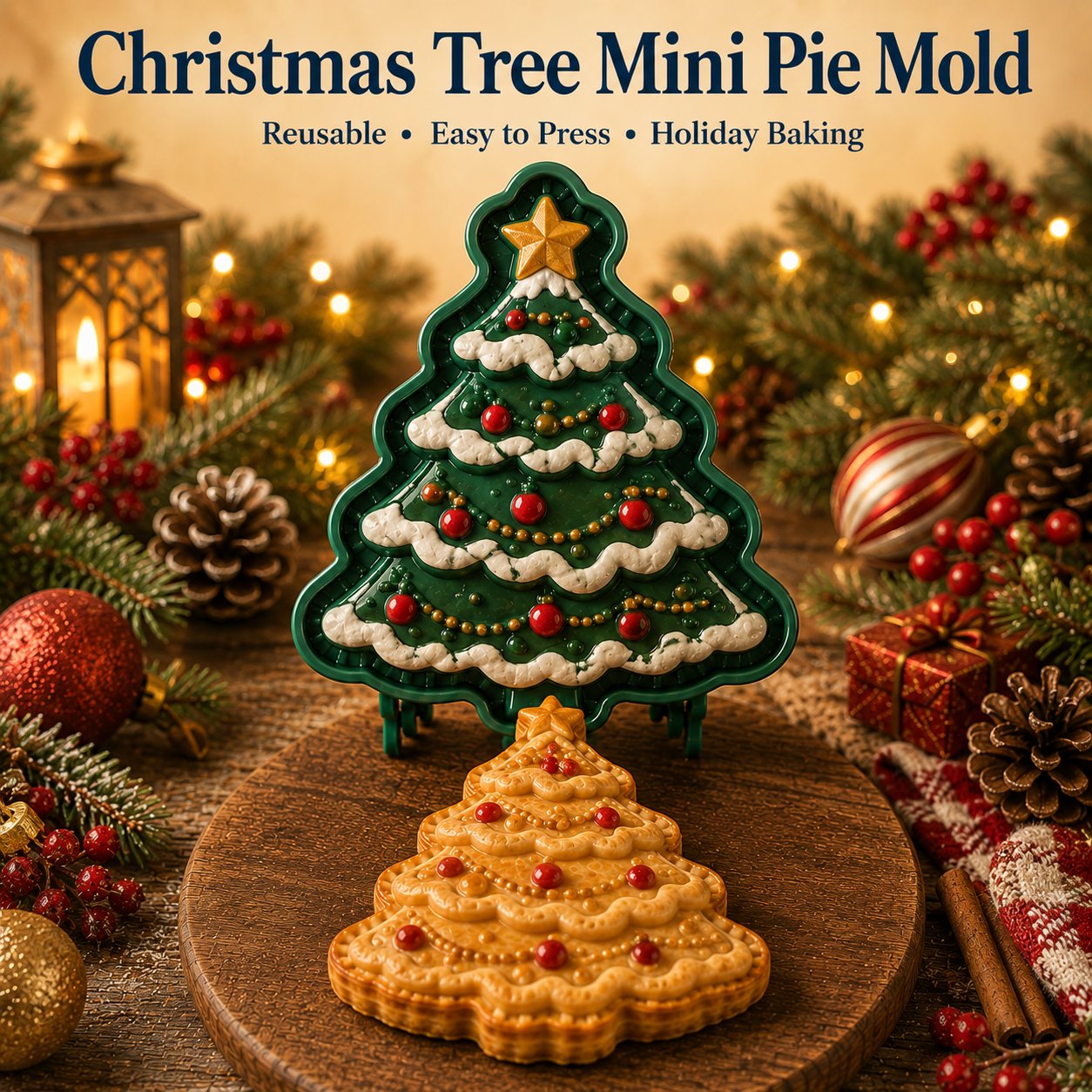 🎄 8-Design Christmas Mini Pie Mold Collection