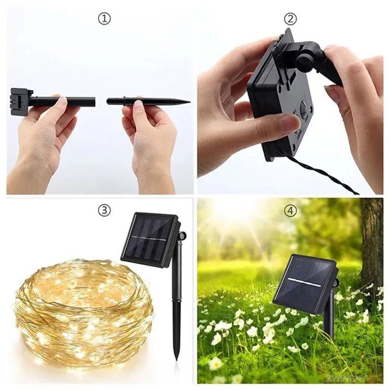 Solar-powered LED Light Strings