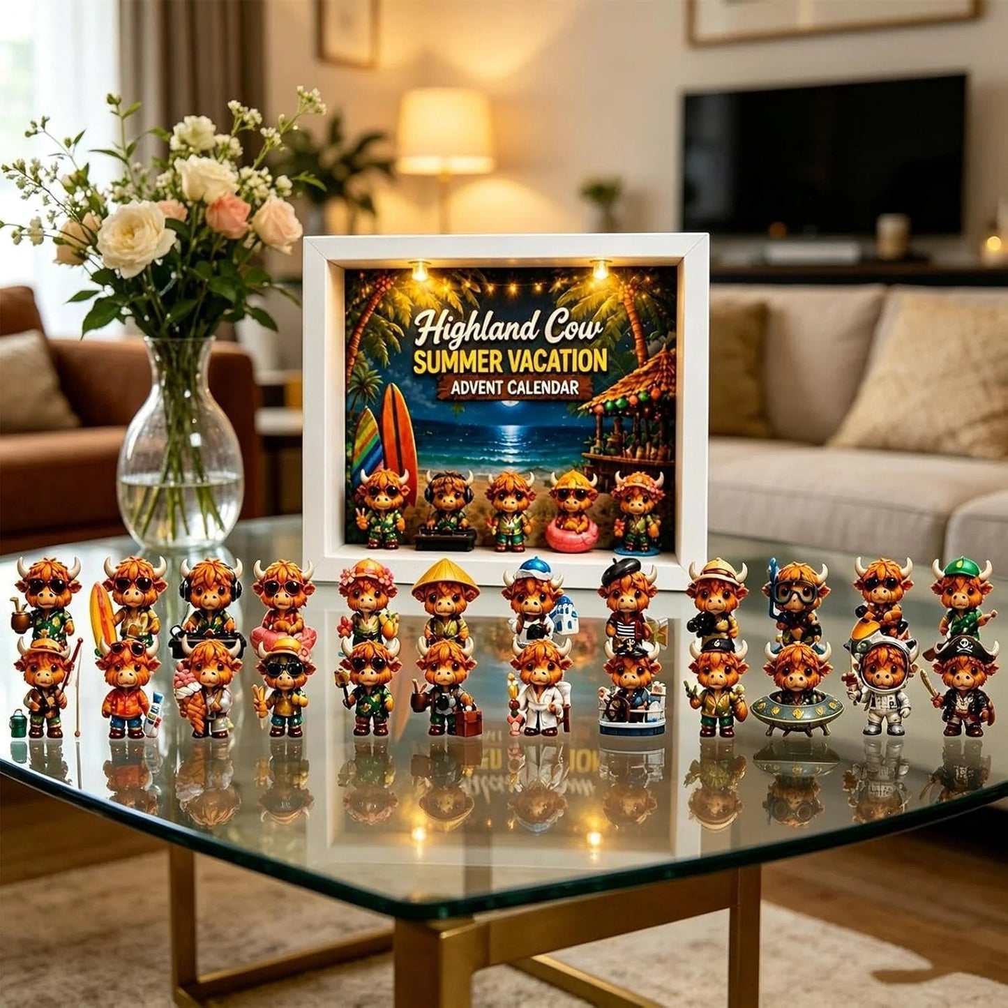 Highland Cow Summer Vacation Advent Calendar 2026🔥We solemnly guarantee that we only sell 3D styles.🔥