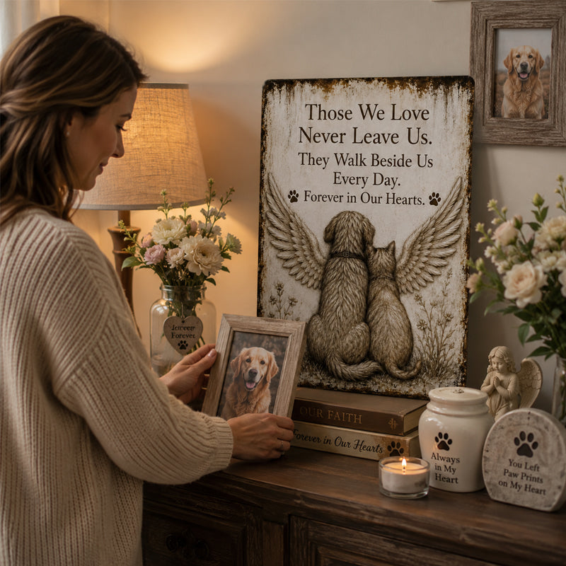 Pet Memorial Sign: Forever in Our Hearts