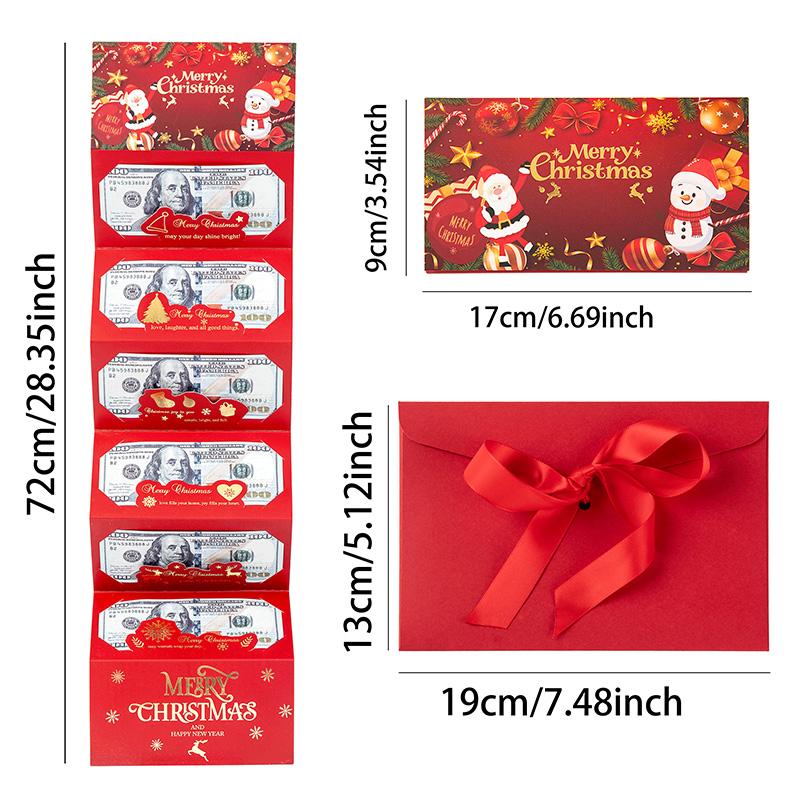 🎄 Christmas Cash Envelope with Money Clip
